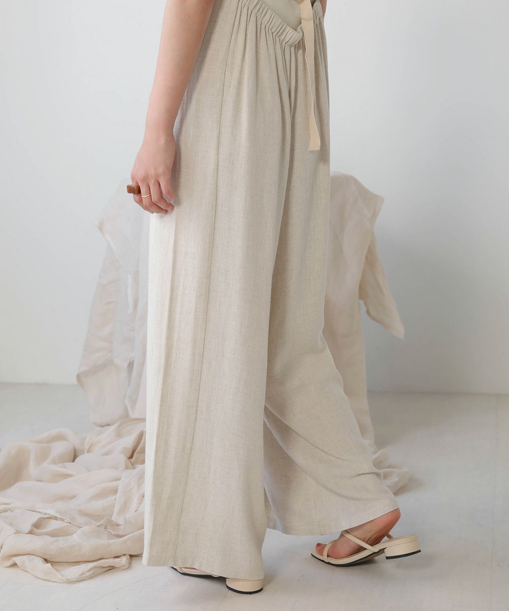 LINEN BLEND GATHERS All-IN-ONE