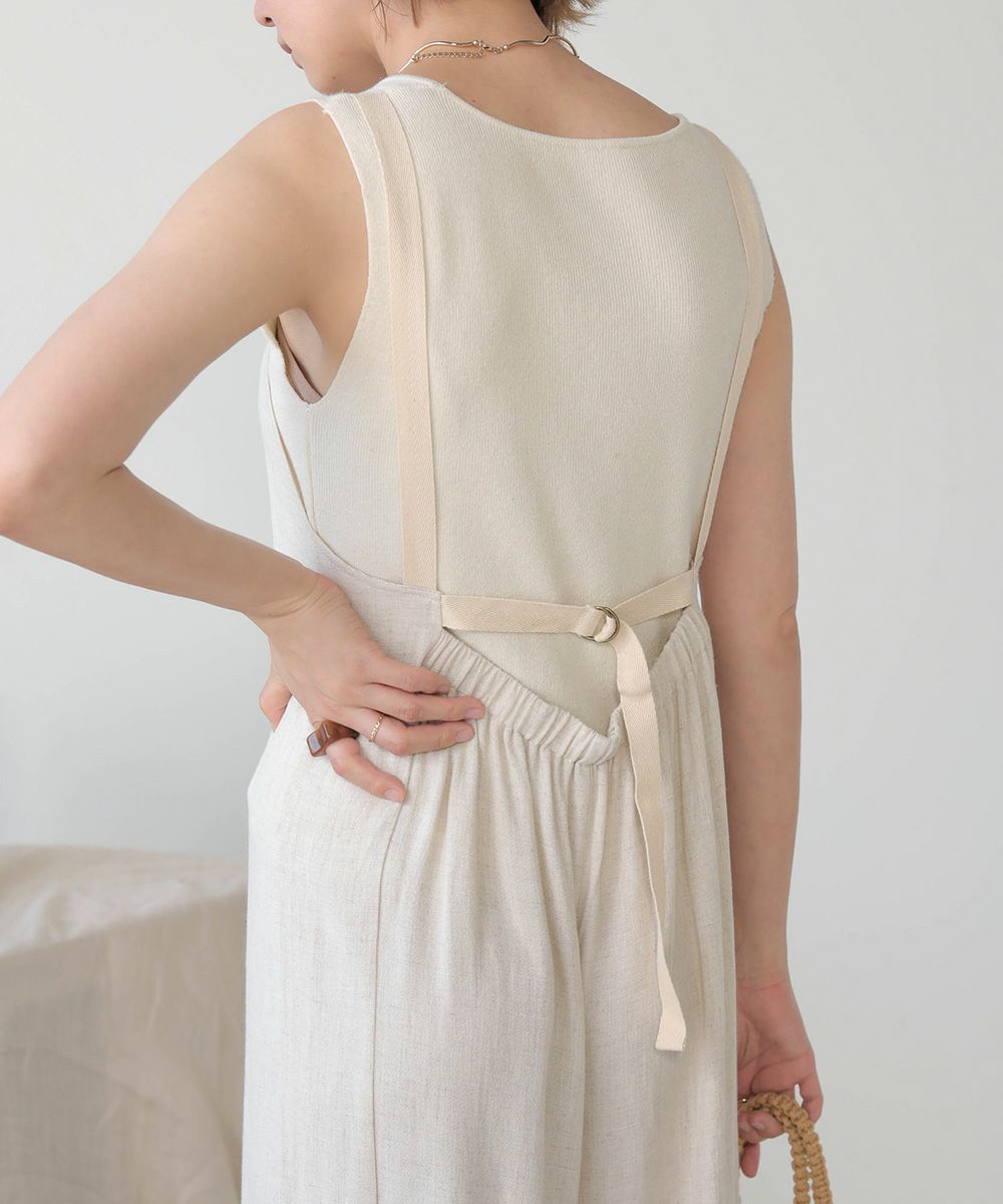 LINEN BLEND GATHERS All-IN-ONE
