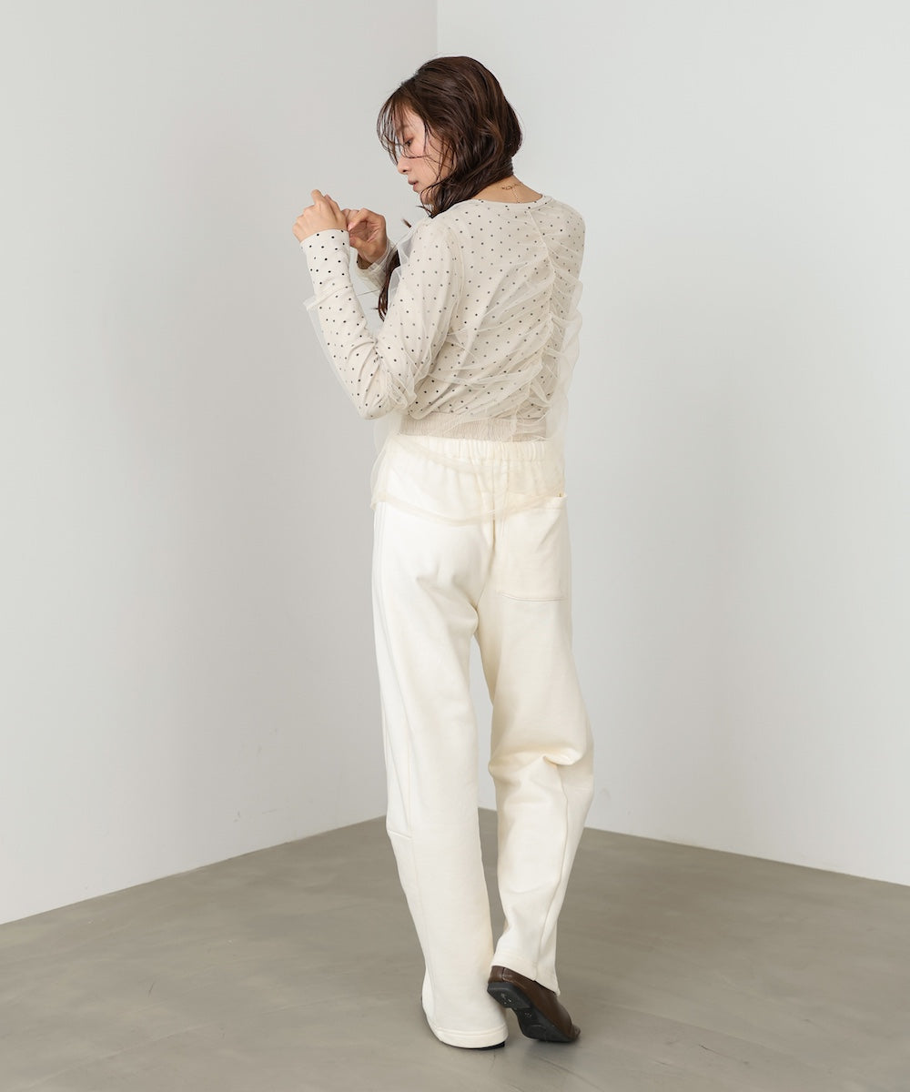 チュールレイヤードトップス