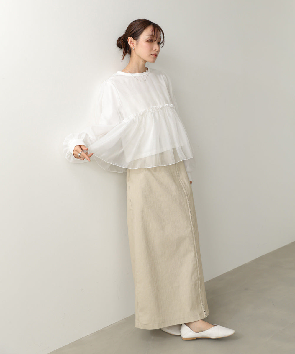 シアーレイヤードフレアカットソー