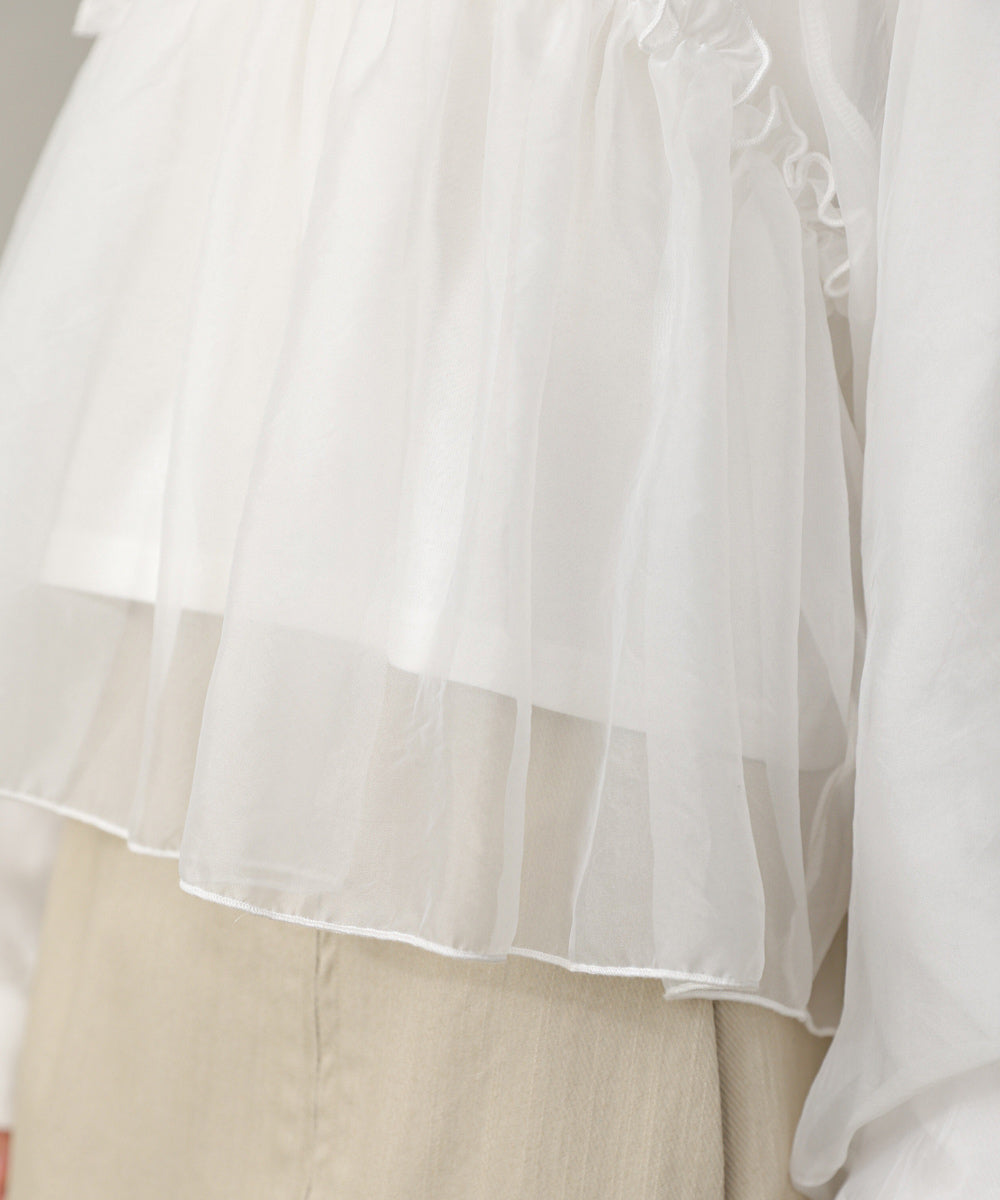 シアーレイヤードフレアカットソー