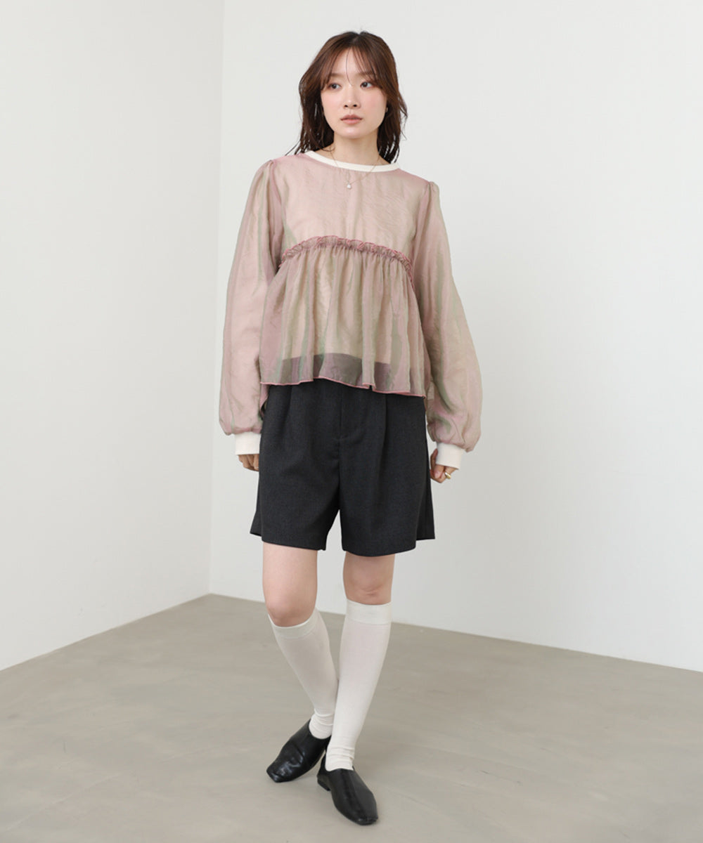 シアーレイヤードフレアカットソー