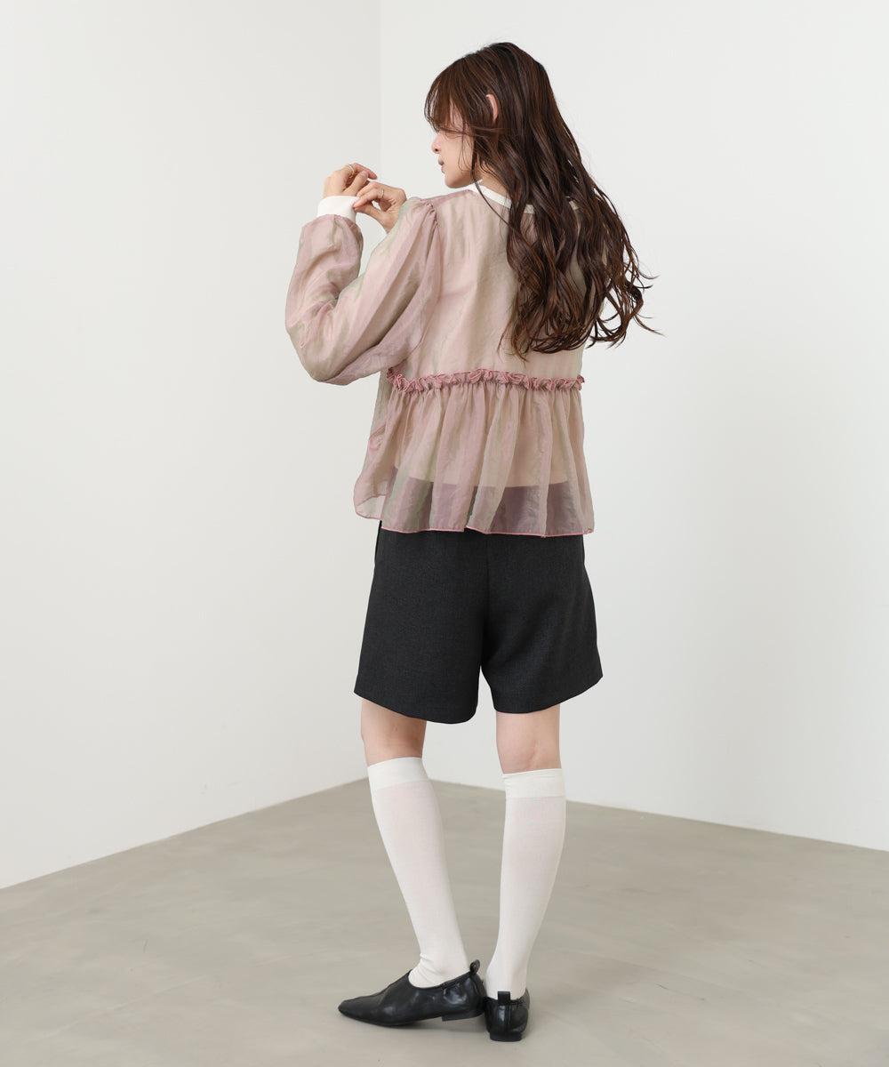 シアーレイヤードフレアカットソー