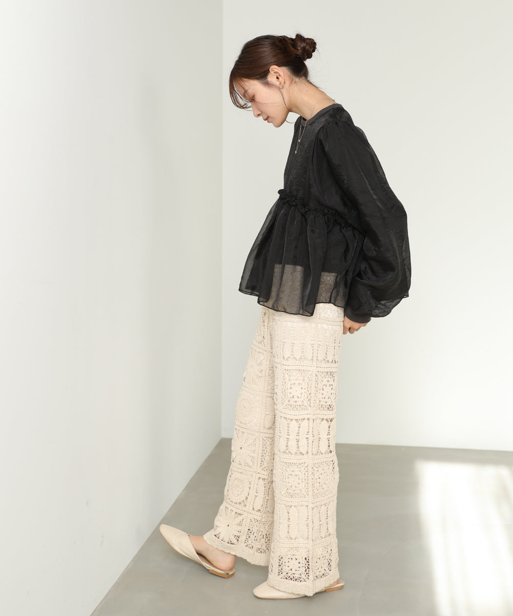 シアーレイヤードフレアカットソー