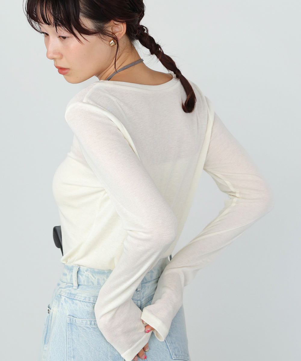 ベーシックセミシアーカットソー