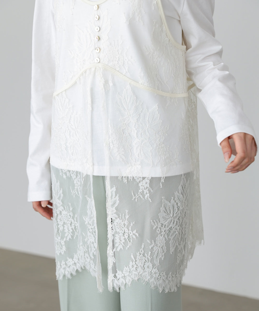 レースビスチェ+カットソーSET