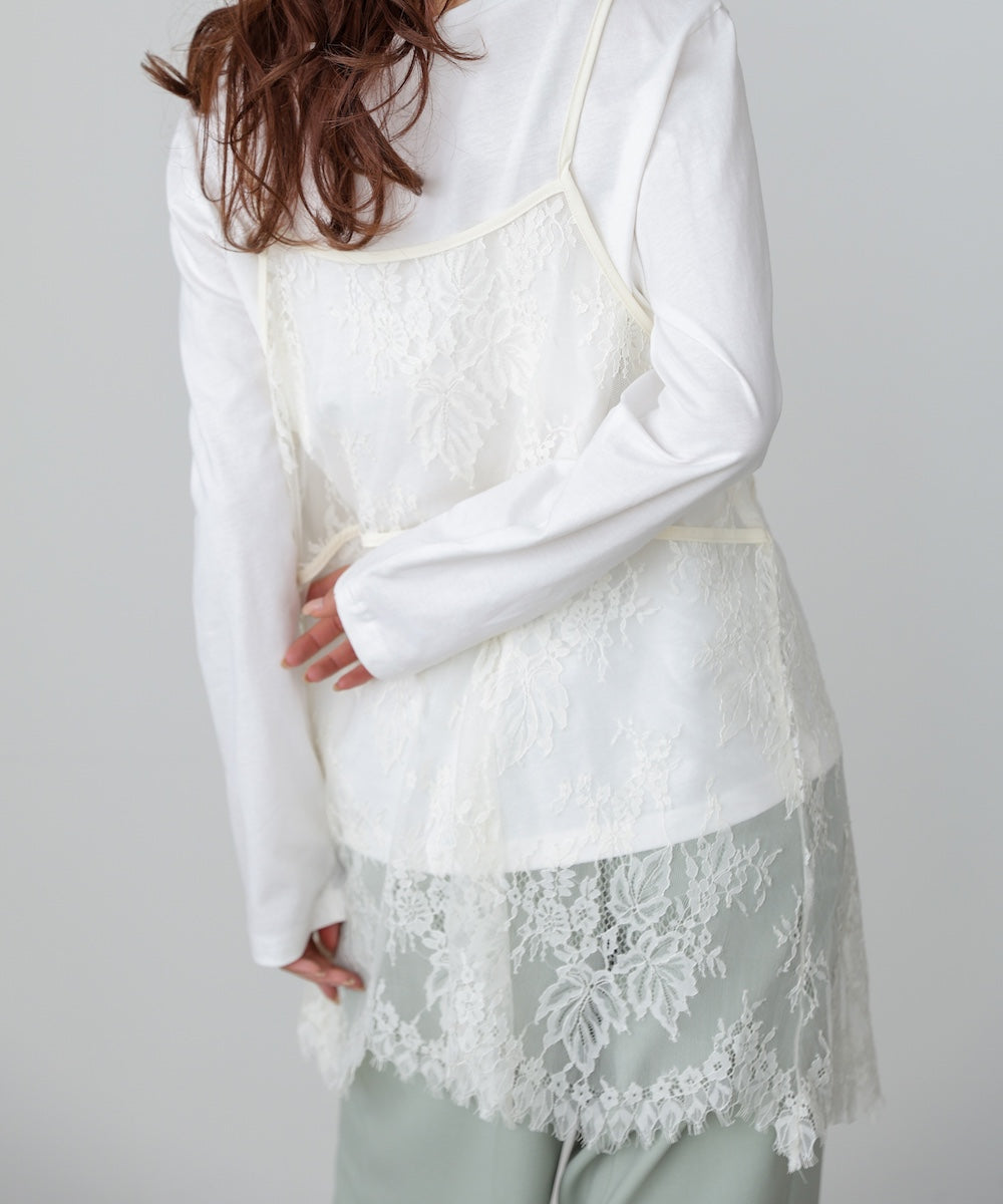 レースビスチェ+カットソーSET