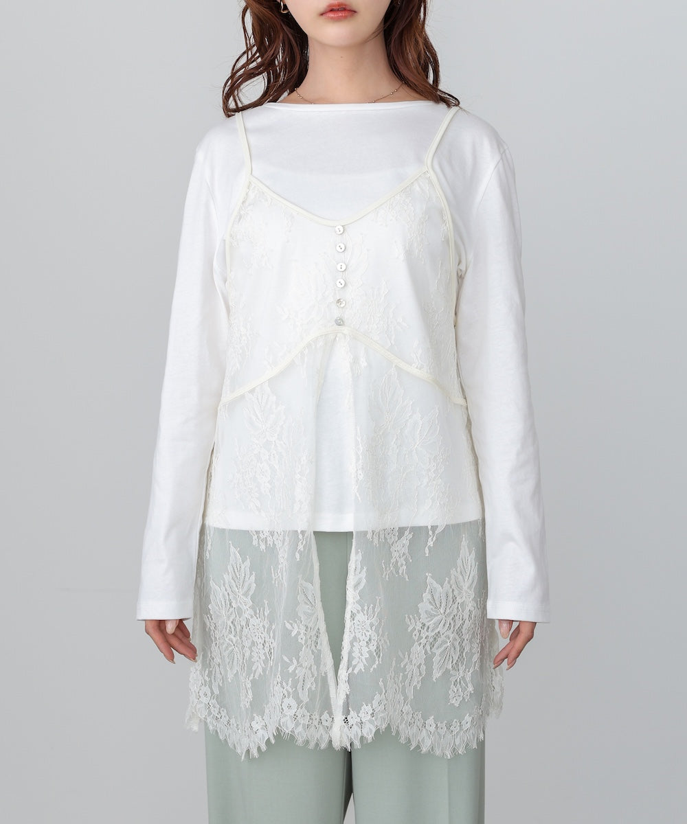 レースビスチェ+カットソーSET