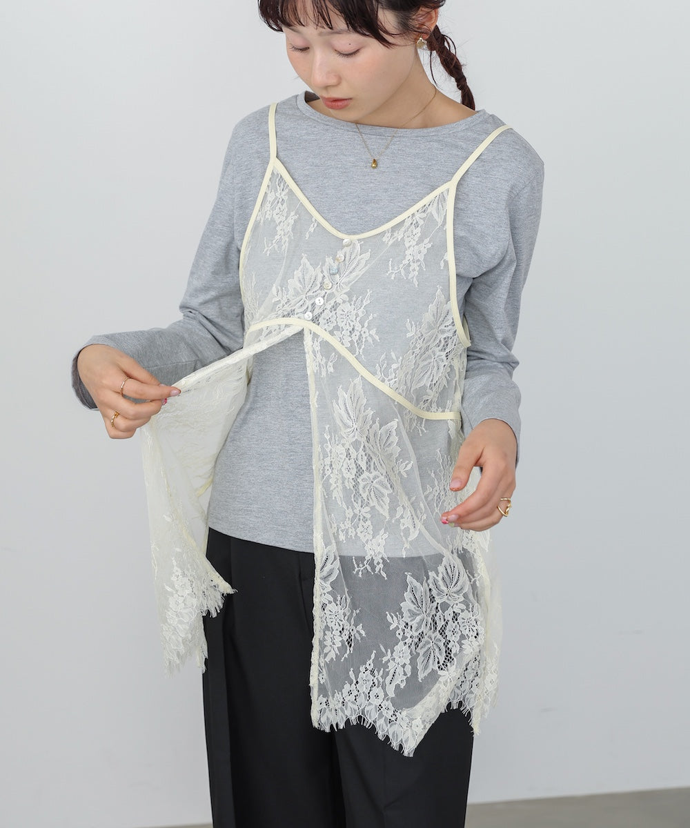 レースビスチェ+カットソーSET