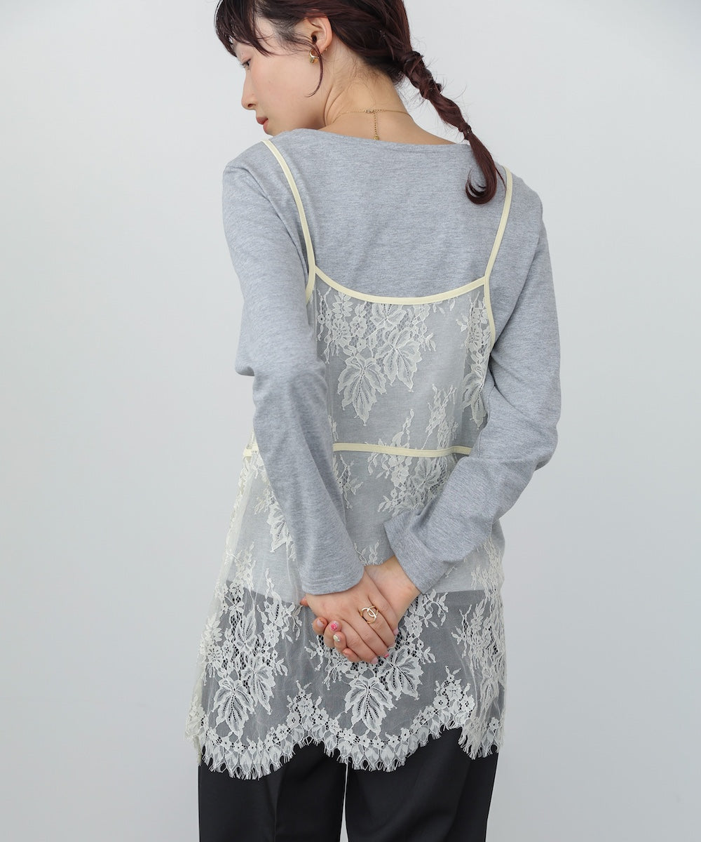 レースビスチェ+カットソーSET