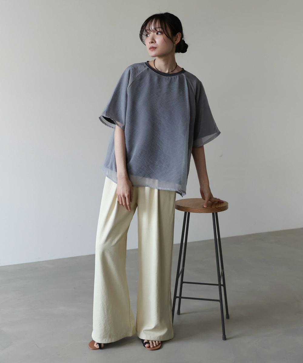 シアーレイヤードライクカットソー