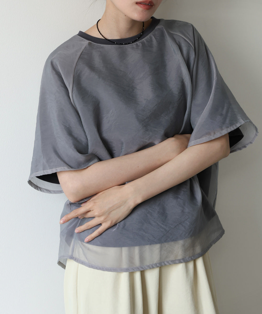 シアーレイヤードライクカットソー