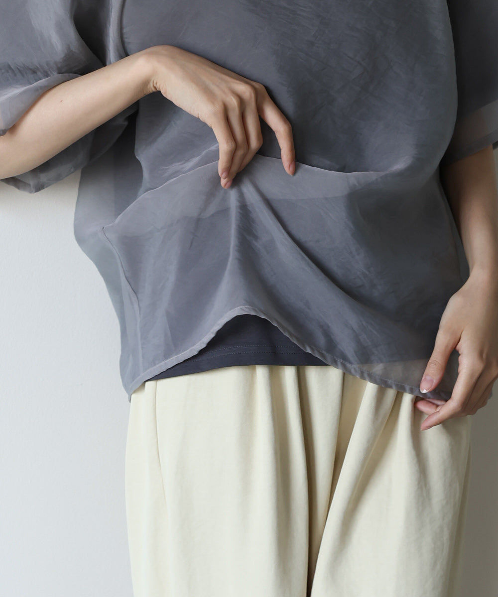 シアーレイヤードライクカットソー