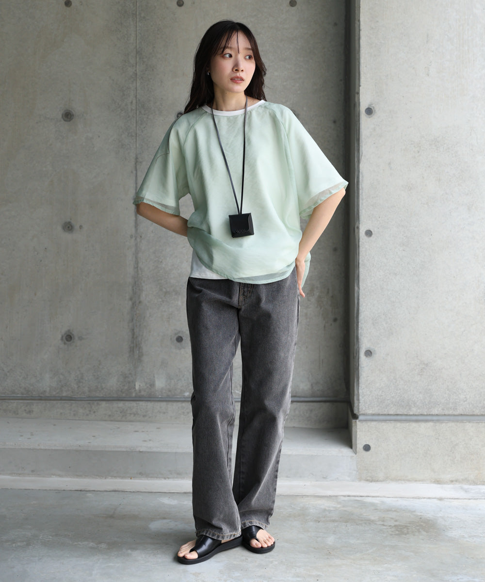 シアーレイヤードライクカットソー