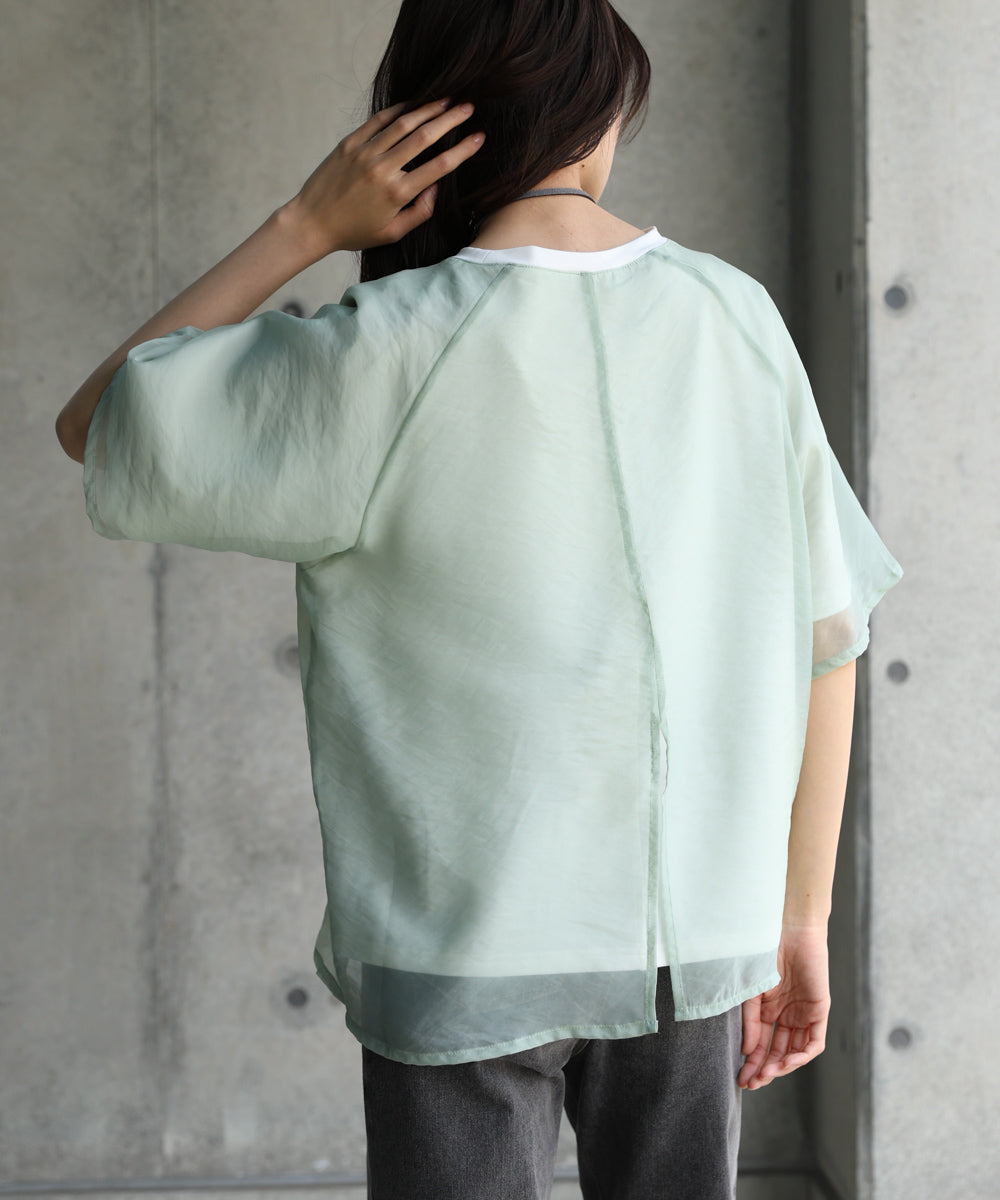 シアーレイヤードライクカットソー