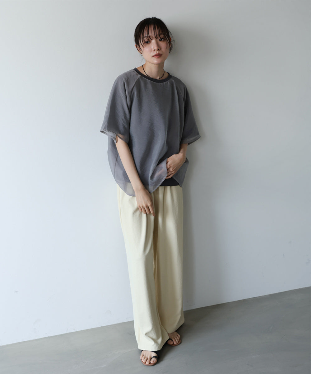 シアーレイヤードライクカットソー