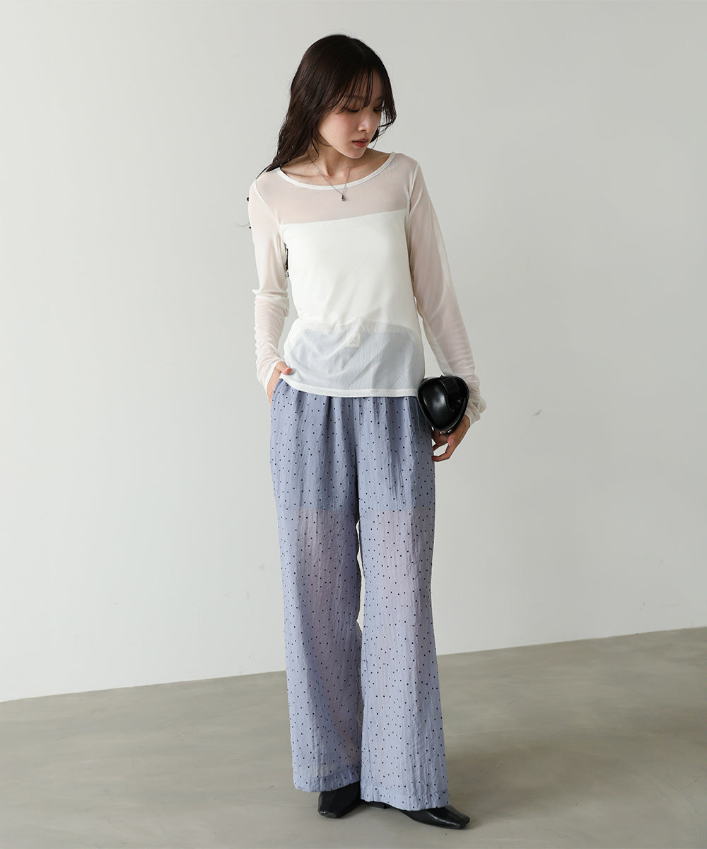 インナー付きシアーカットソー