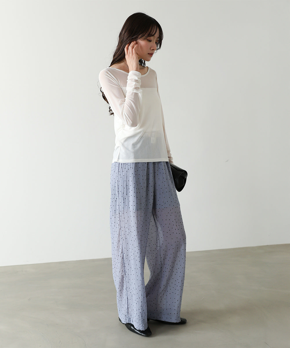 インナー付きシアーカットソー