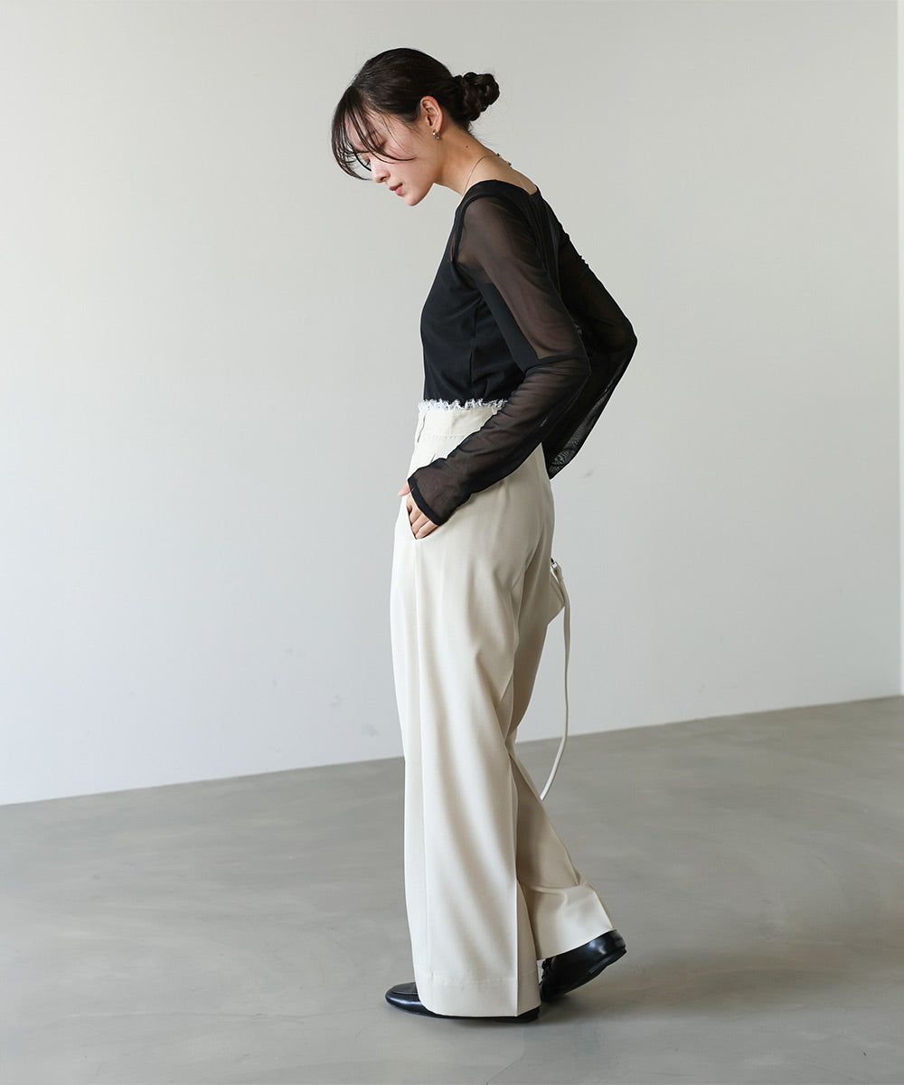 インナー付きシアーカットソー