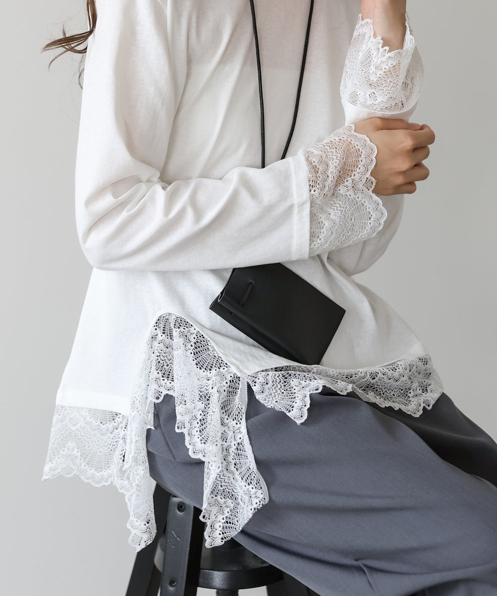 レースレイヤードロンT