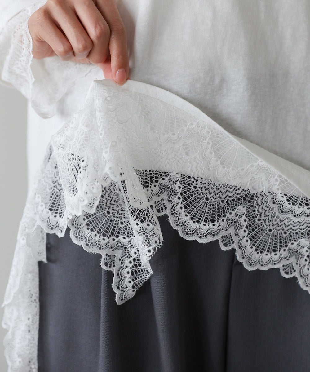 レースレイヤードロンT