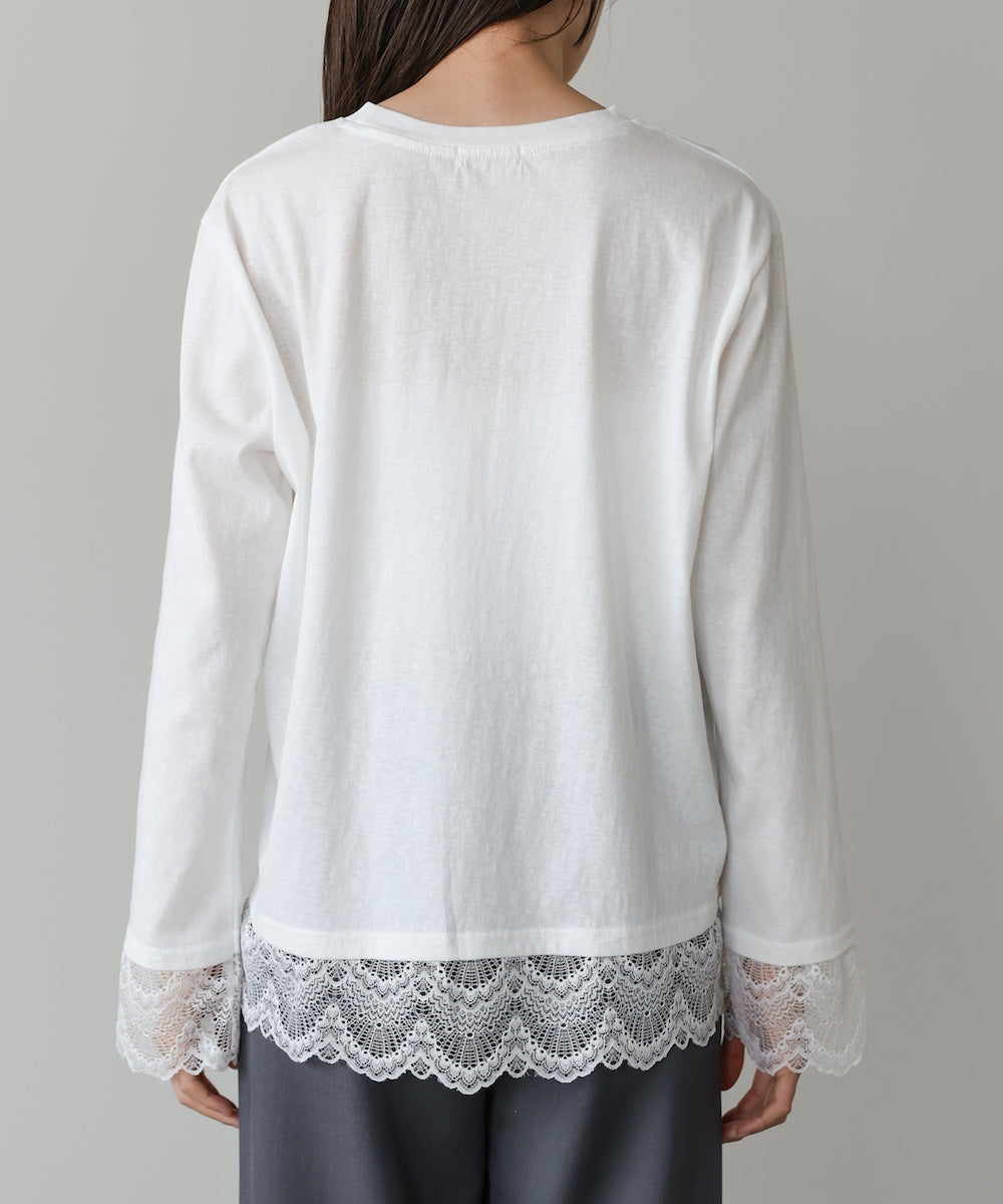 レースレイヤードロンT