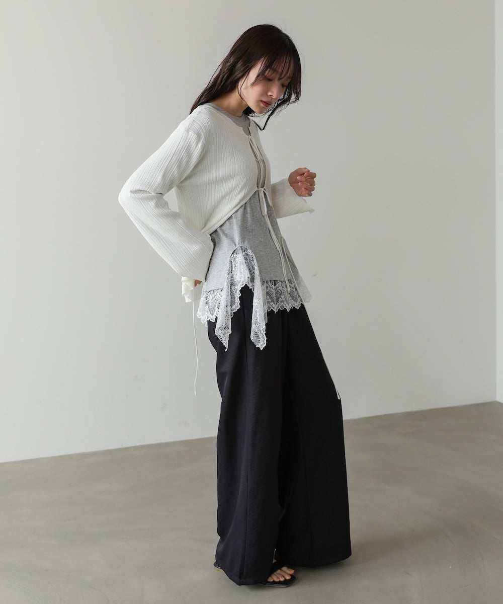 レースレイヤードロンT