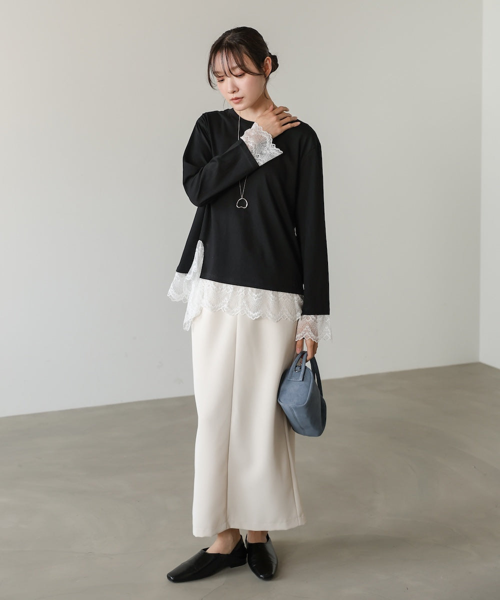 レースレイヤードロンT