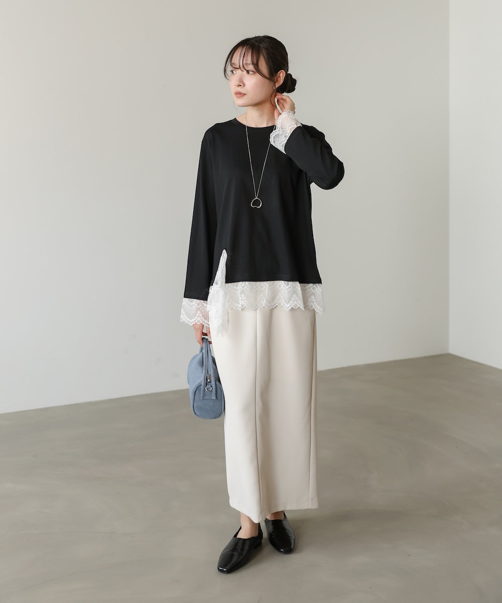 レースレイヤードロンT