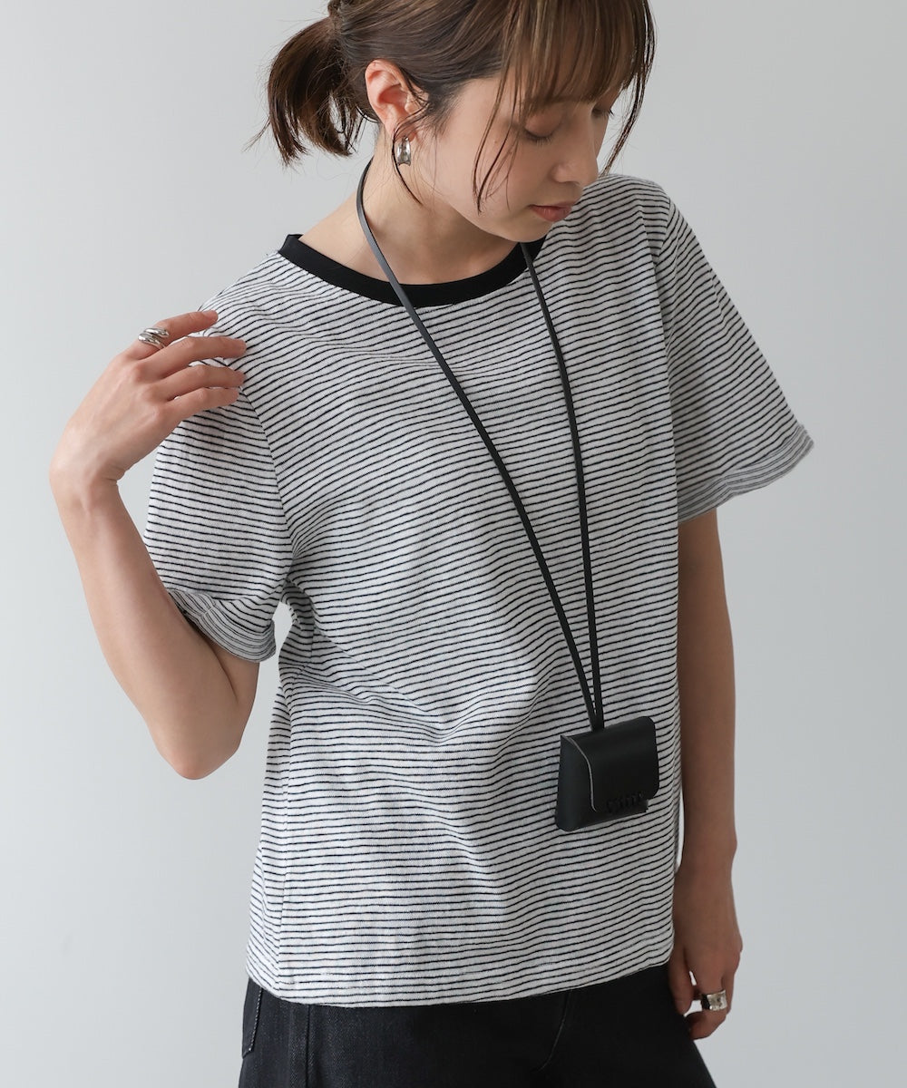 ピンボーダーTシャツ