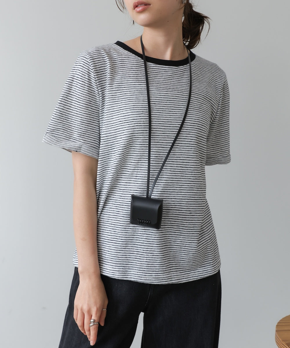ピンボーダーTシャツ