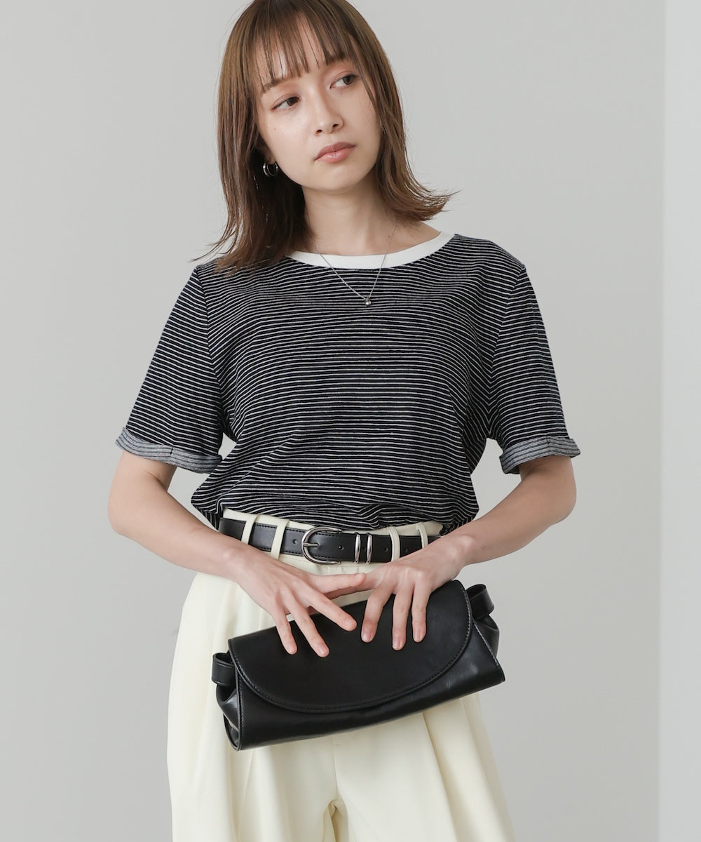 ピンボーダーTシャツ