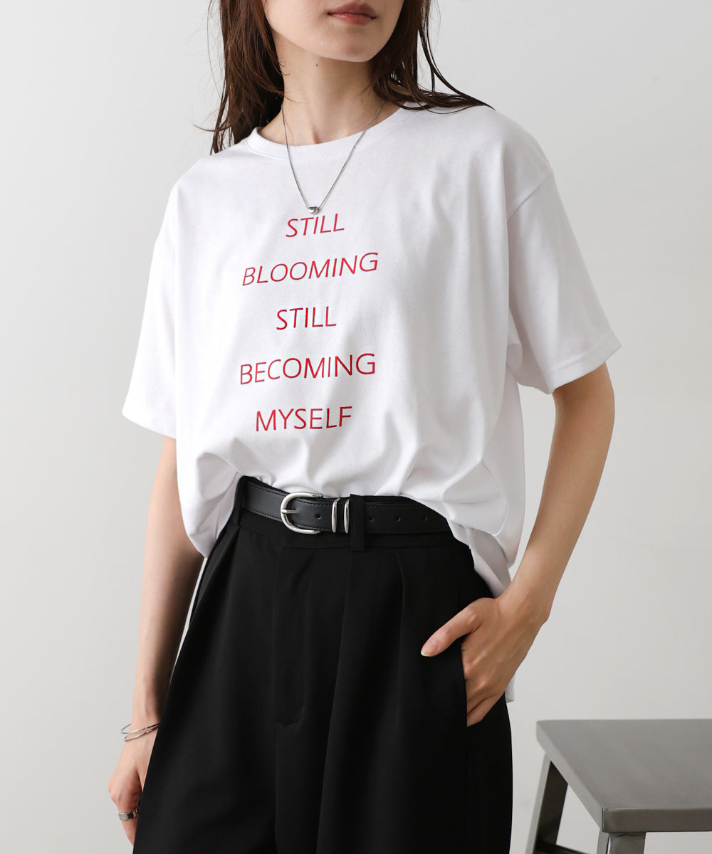 立体プリントオーバーサイズロゴTEE