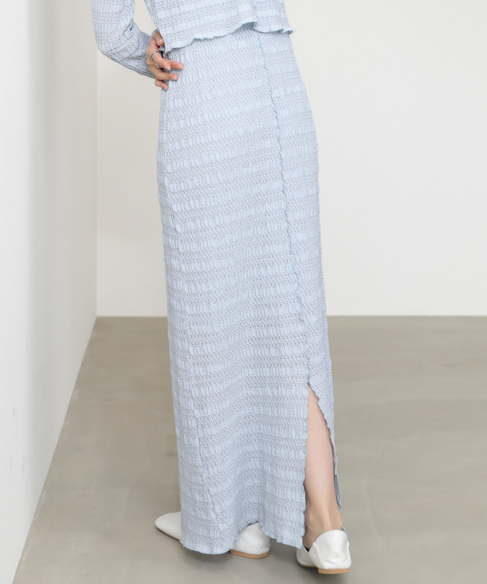 配色メローカーディガン+ワンピースSET