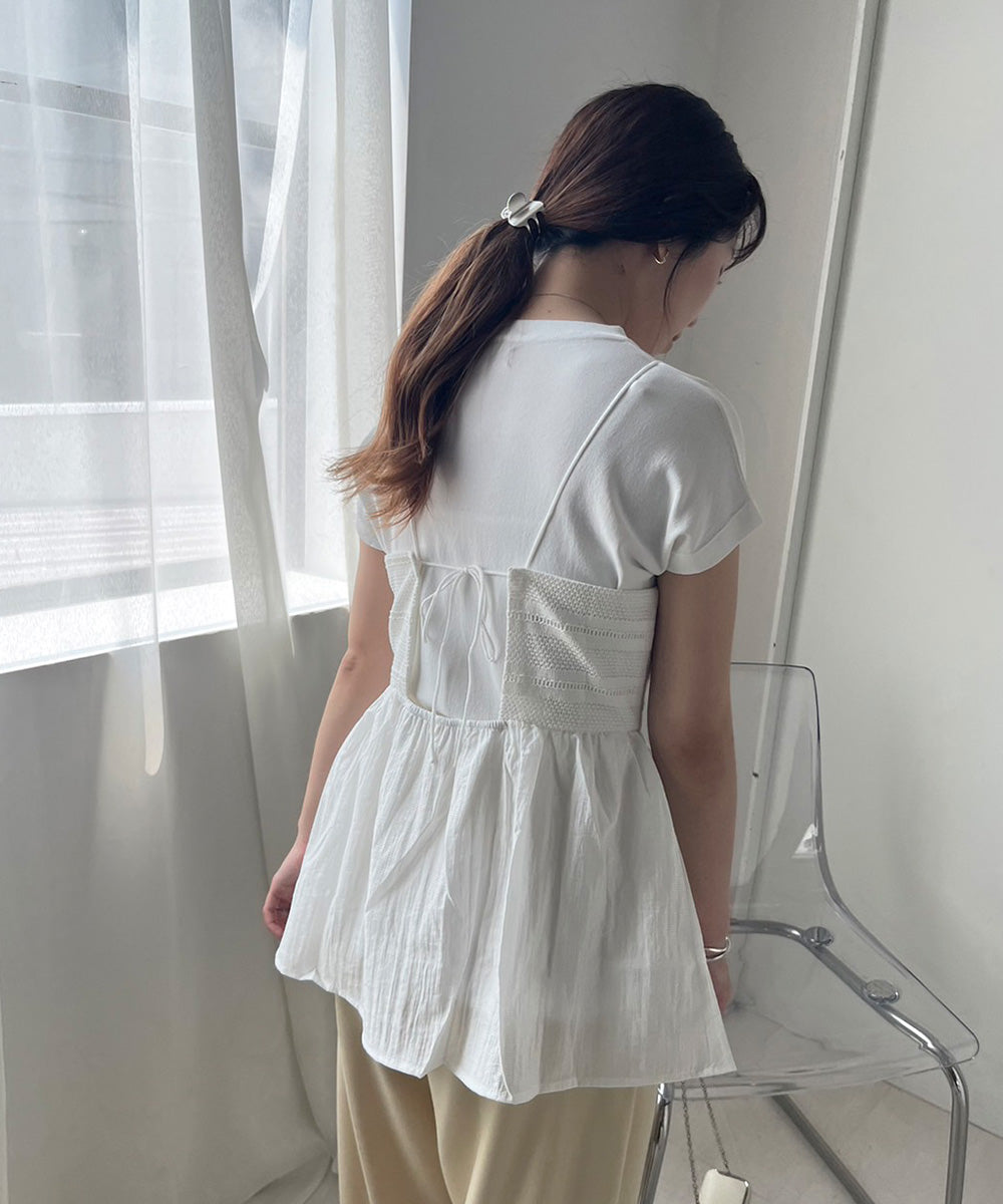 LACE SWITCHING FLARE CAMISOLE