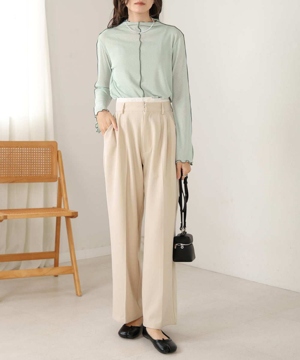 前後2WAY配色メロウカットソー