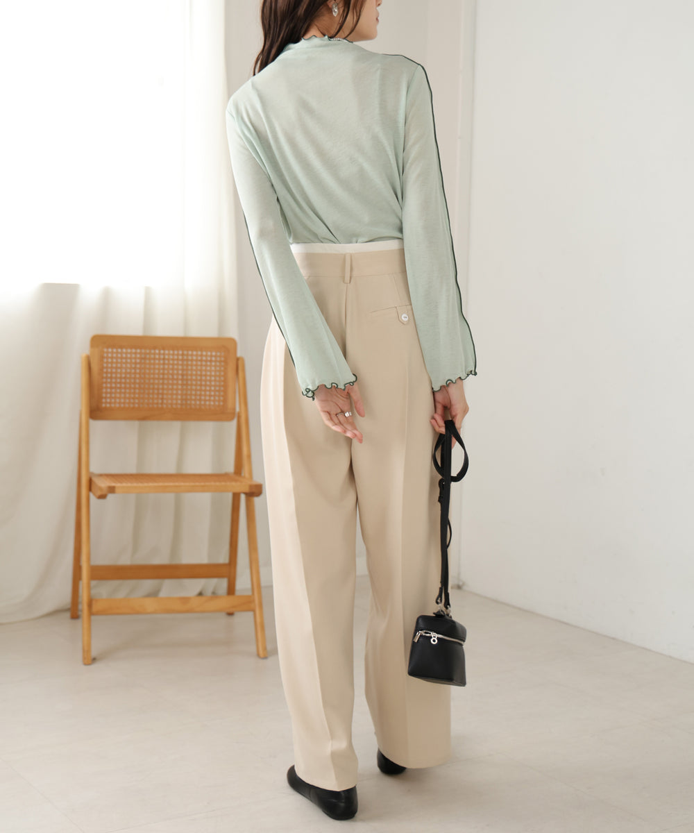 前後2WAY配色メロウカットソー