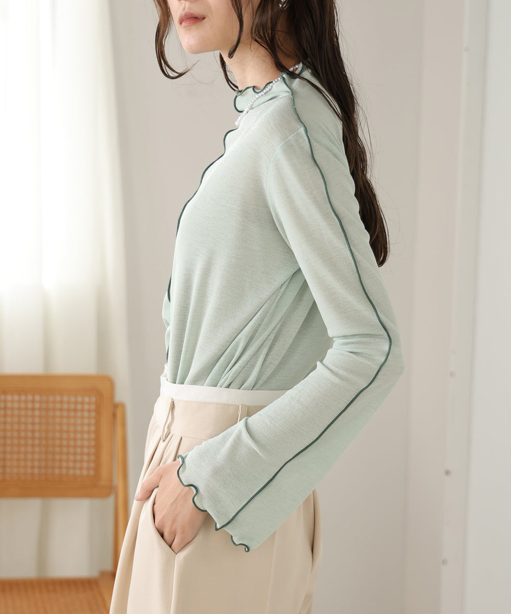 前後2WAY配色メロウカットソー