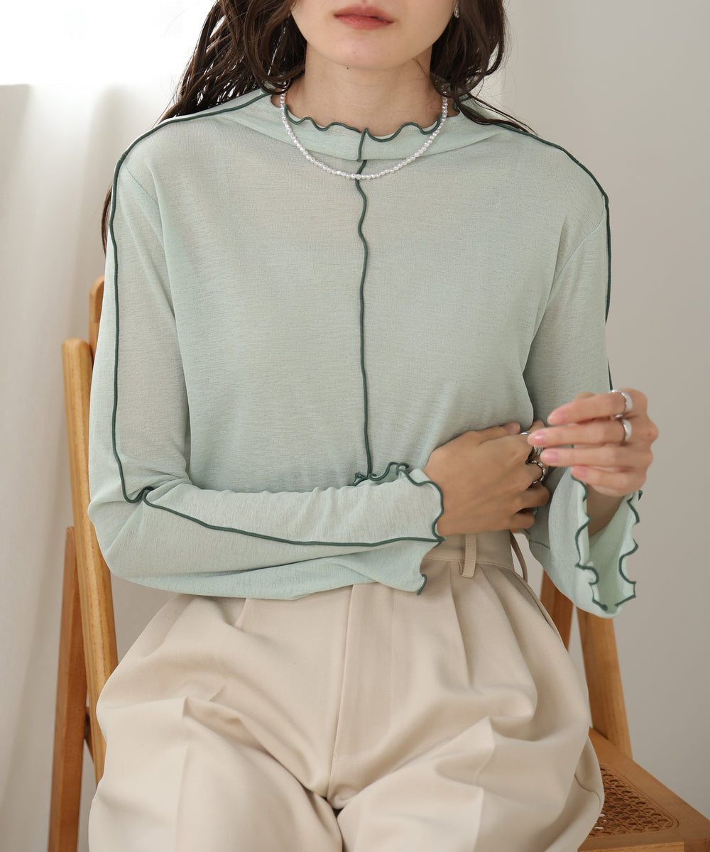 前後2WAY配色メロウカットソー