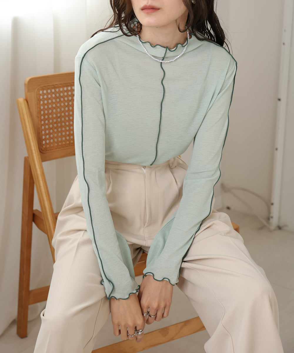 前後2WAY配色メロウカットソー