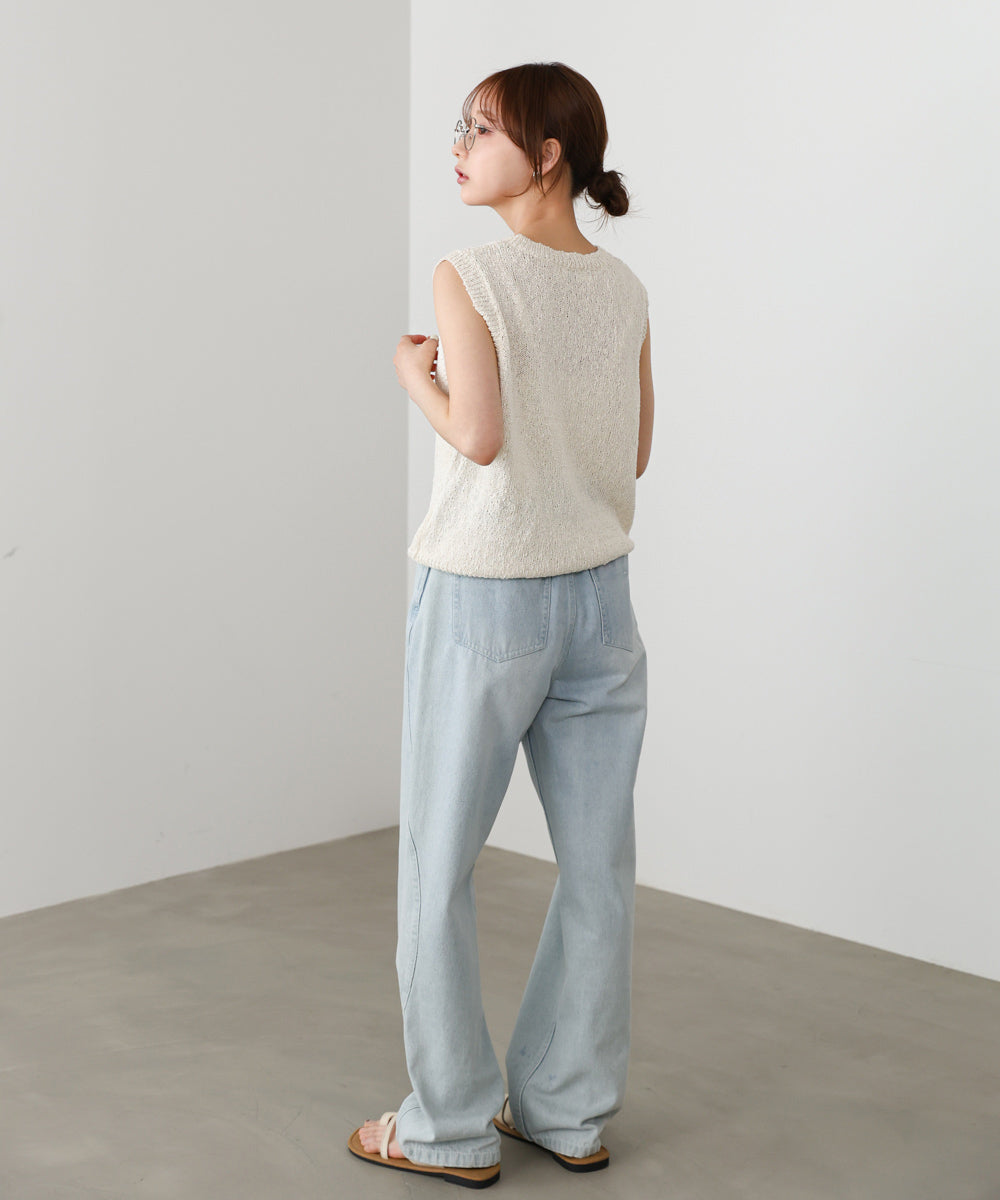 ニュアンス編みサマーニットベスト