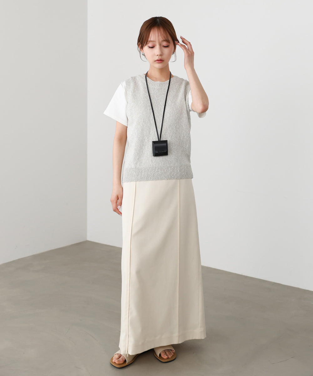 ニュアンス編みサマーニットベスト