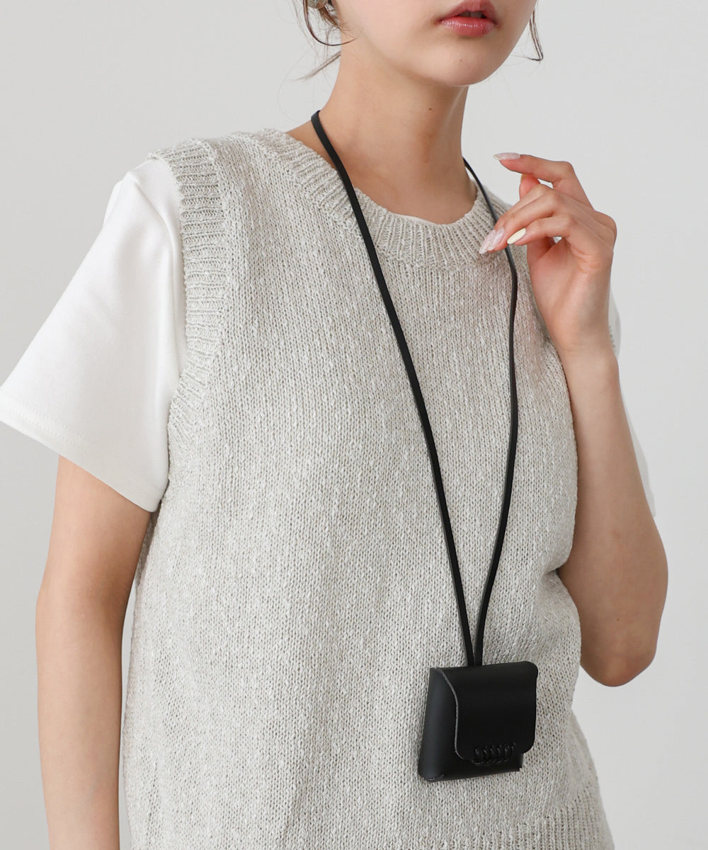 ニュアンス編みサマーニットベスト