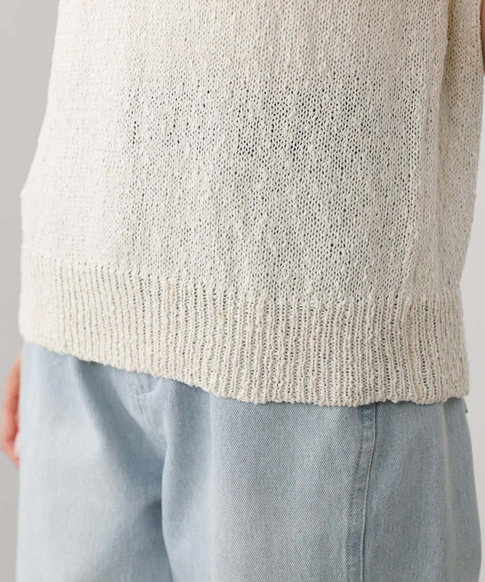 ニュアンス編みサマーニットベスト