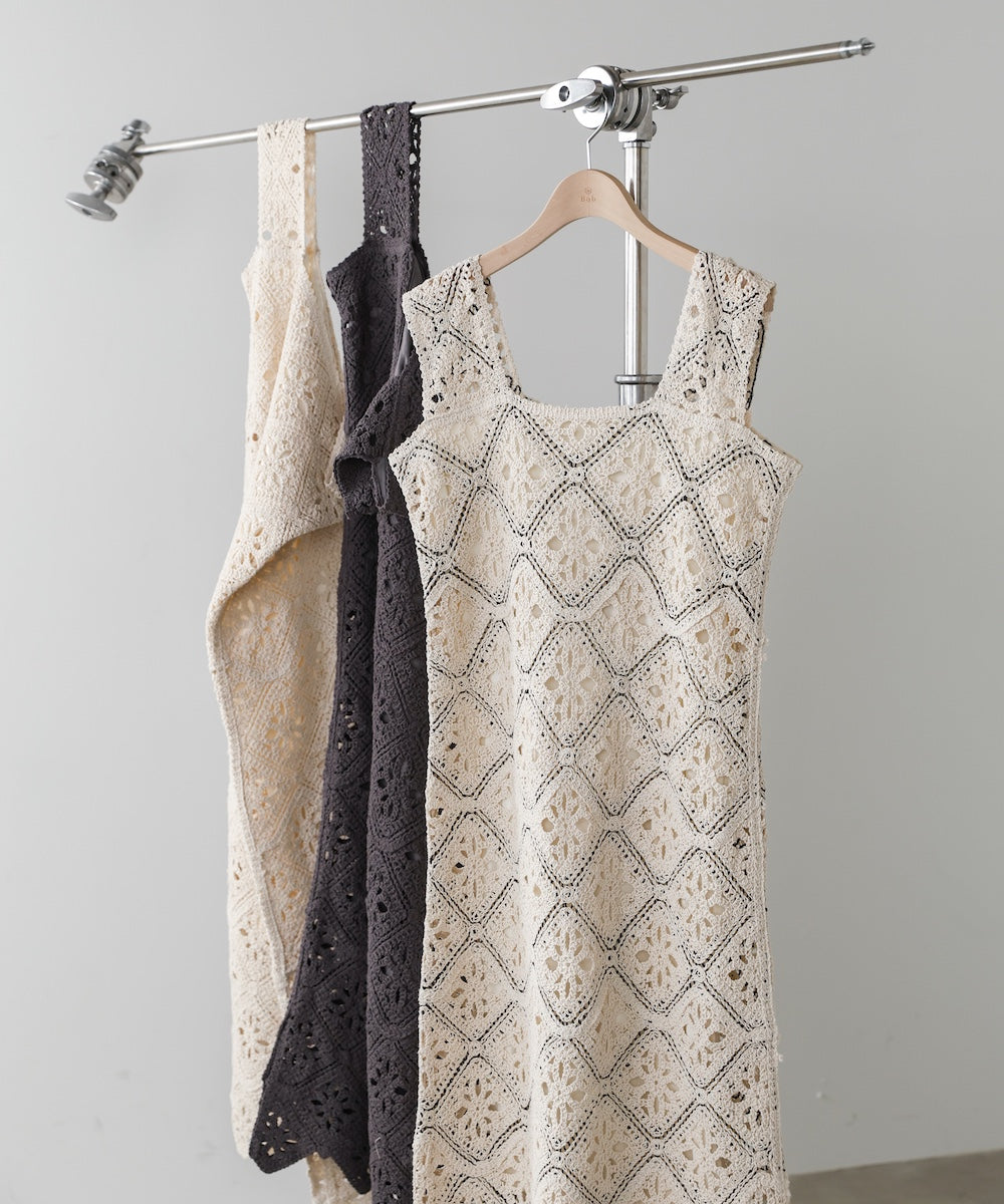 【選べるサイズ展開】ロムバスクロシェロングワンピース