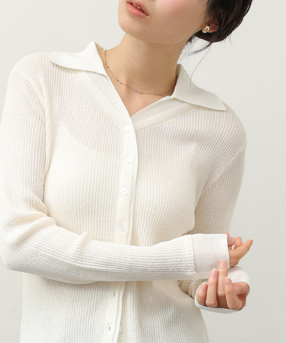 レイヤードライクニットカーディガン