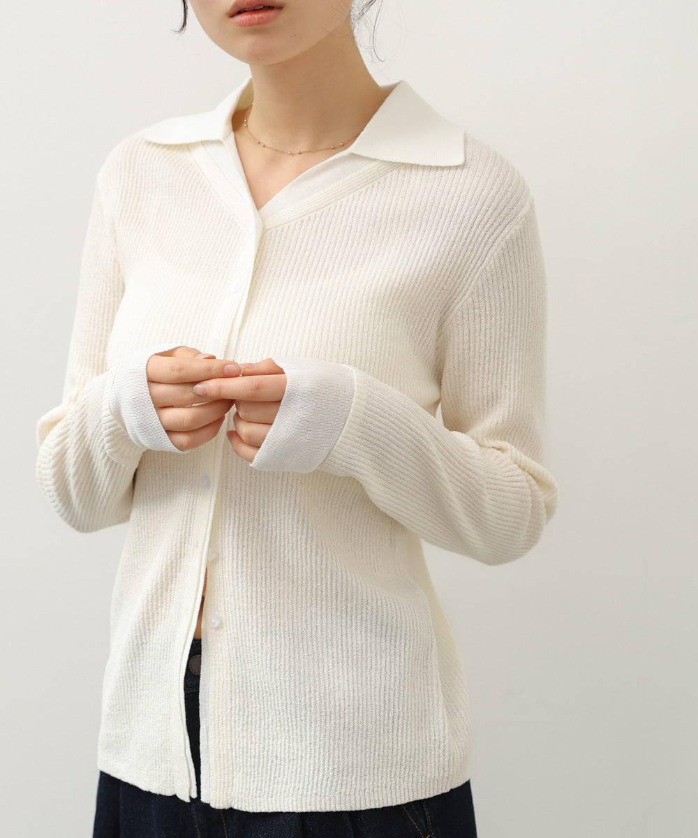 レイヤードライクニットカーディガン
