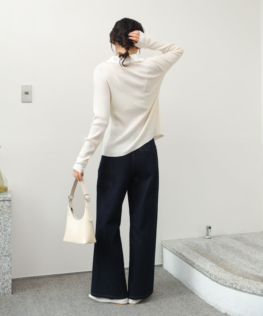 レイヤードライクニットカーディガン