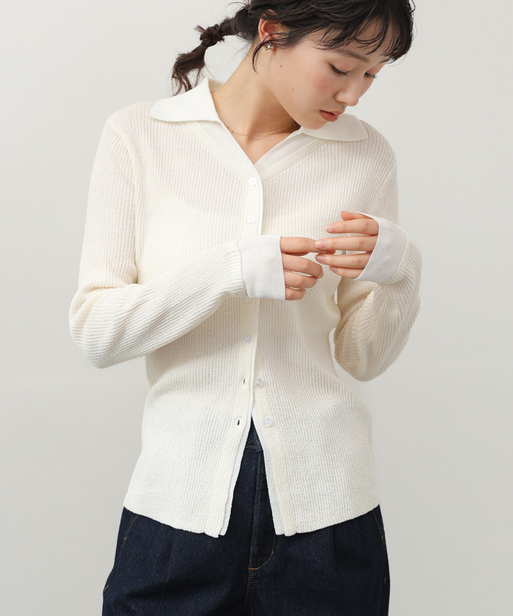 レイヤードライクニットカーディガン