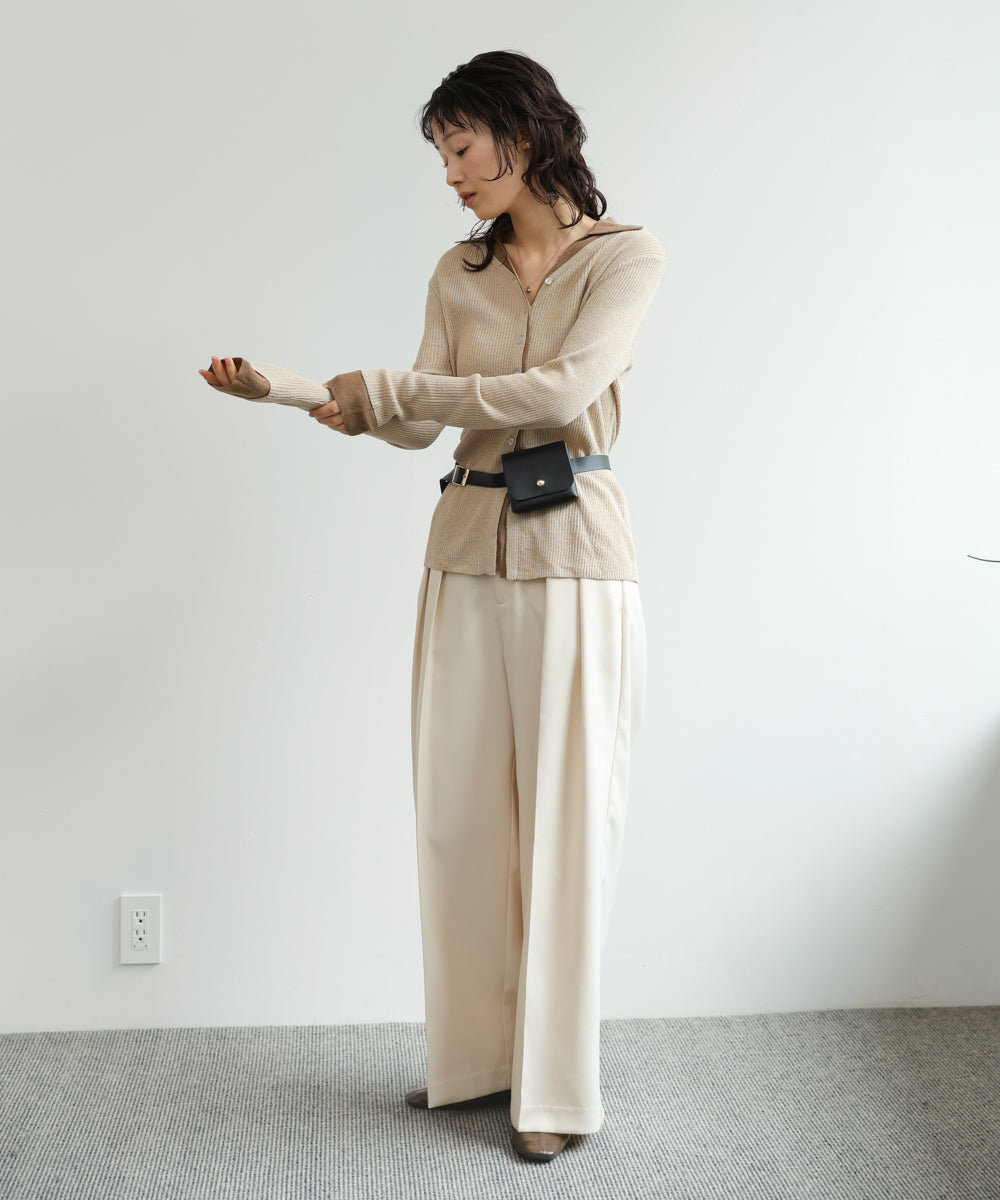 レイヤードライクニットカーディガン